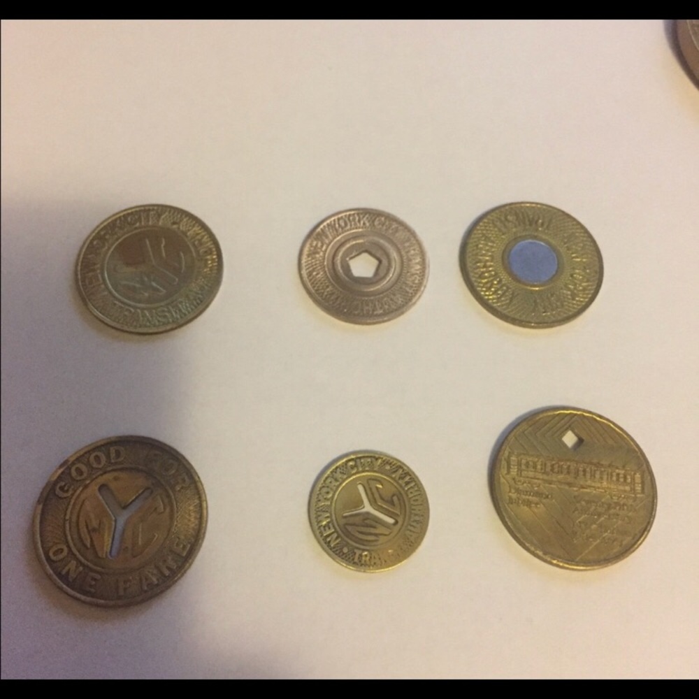 Nyc New York City transit mta subway token set
